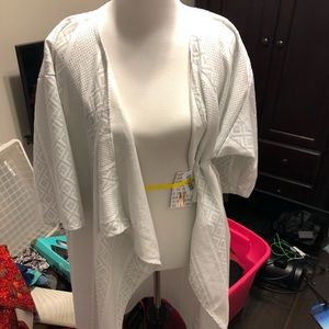 LulaRoe M elegant Shirley - NWT white/silver